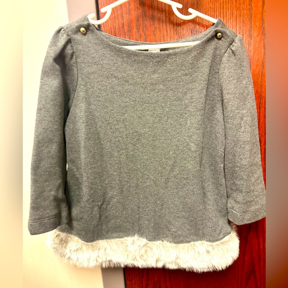 NWT Janie and Jack grey top Size 7